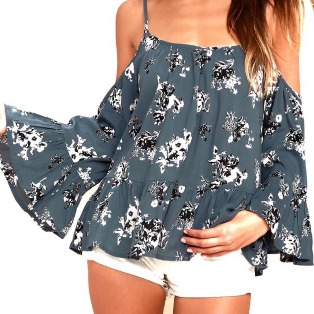 Lulus Blue Blouse